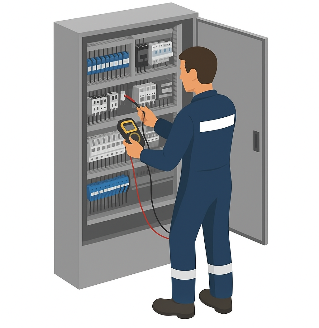 Engineer presenting FAT results